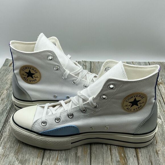 Women’s Converse All Star Lift Platform Chrome Sneaker Shoes Size 10 - Picture 3 of 15